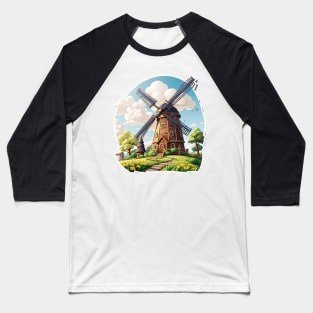 Cool Windmill Baseball T-Shirt